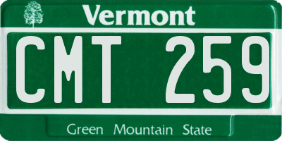 VT license plate CMT259