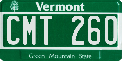 VT license plate CMT260