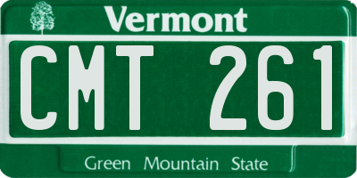 VT license plate CMT261