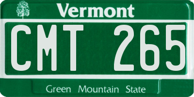 VT license plate CMT265