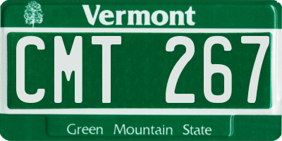 VT license plate CMT267