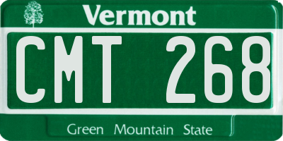 VT license plate CMT268
