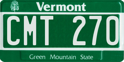 VT license plate CMT270