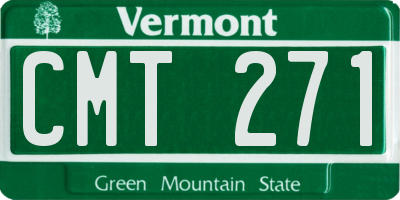VT license plate CMT271