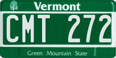 VT license plate CMT272