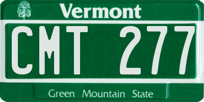 VT license plate CMT277
