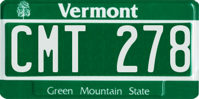 VT license plate CMT278