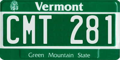 VT license plate CMT281