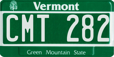 VT license plate CMT282