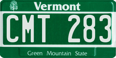 VT license plate CMT283