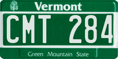 VT license plate CMT284