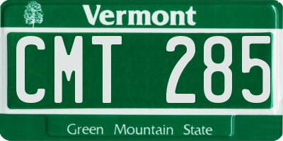 VT license plate CMT285