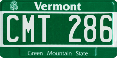 VT license plate CMT286