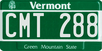 VT license plate CMT288
