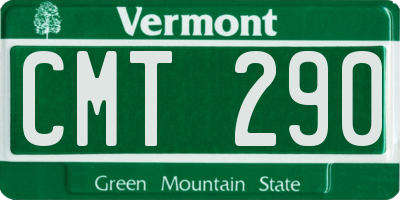 VT license plate CMT290