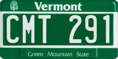 VT license plate CMT291