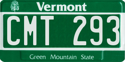 VT license plate CMT293