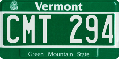 VT license plate CMT294