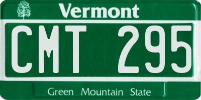 VT license plate CMT295