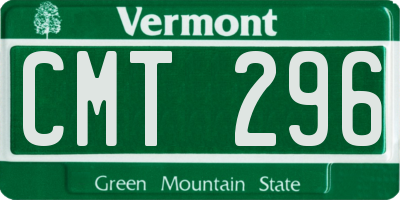 VT license plate CMT296