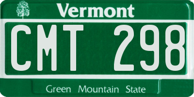 VT license plate CMT298