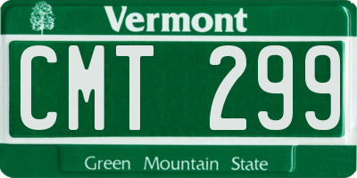 VT license plate CMT299