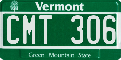 VT license plate CMT306