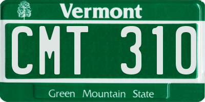 VT license plate CMT310