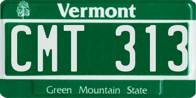 VT license plate CMT313