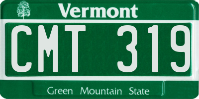 VT license plate CMT319