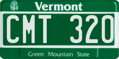 VT license plate CMT320