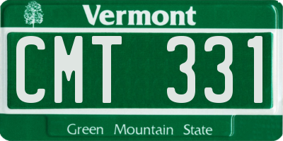 VT license plate CMT331