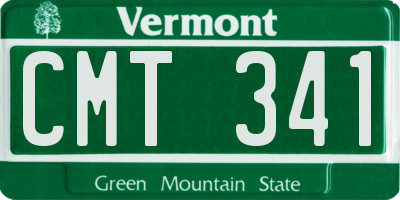 VT license plate CMT341