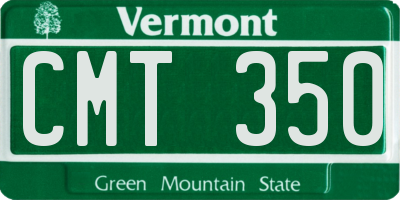 VT license plate CMT350