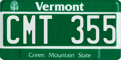 VT license plate CMT355