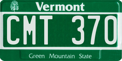 VT license plate CMT370