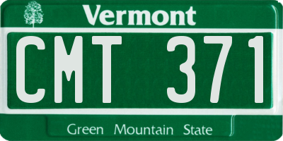 VT license plate CMT371