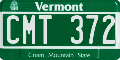 VT license plate CMT372