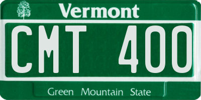 VT license plate CMT400