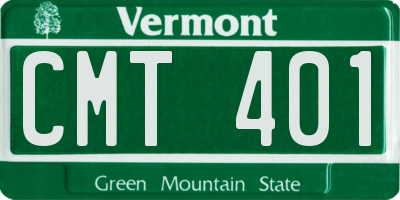 VT license plate CMT401
