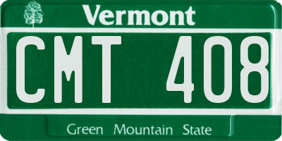 VT license plate CMT408