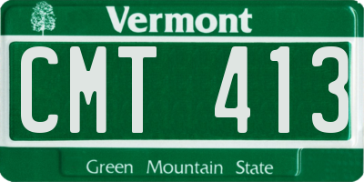 VT license plate CMT413