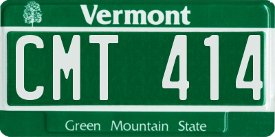 VT license plate CMT414