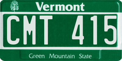 VT license plate CMT415