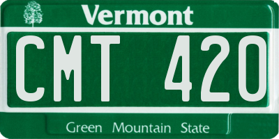 VT license plate CMT420