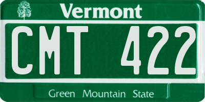 VT license plate CMT422