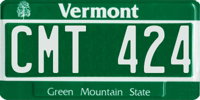 VT license plate CMT424