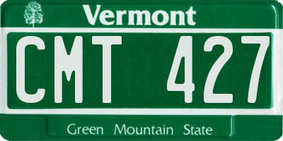 VT license plate CMT427