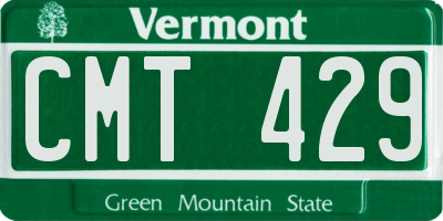 VT license plate CMT429