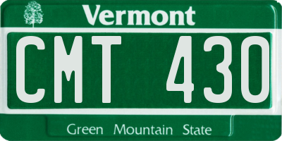 VT license plate CMT430